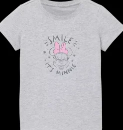 Sale bawełniany dziewczęcy tshirt w kolorze szarym Dzieci Odzież