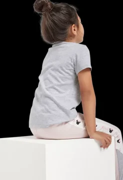 Sale bawełniany dziewczęcy tshirt w kolorze szarym Dzieci Odzież
