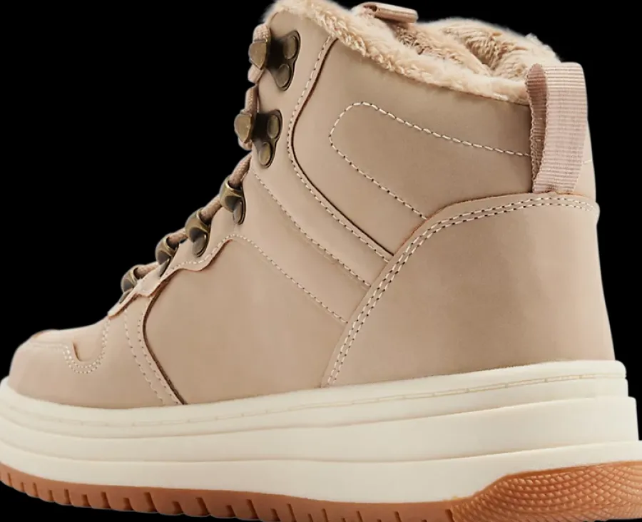 Outlet beżowe ocieplane sneakersy damskie Tobin Damskie Sportowe