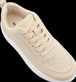 Sale beżowe sneakersy damskie na białej podeszwie Damskie Sportowe