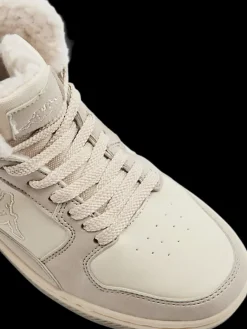 New beżowo-białe sneakersy damskie Lineup Fur Damskie Sportowe