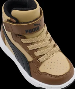 Discount beżowo-brazowe ocieplane sneakersy dziecięce Reb-L Dzieci Sportowe