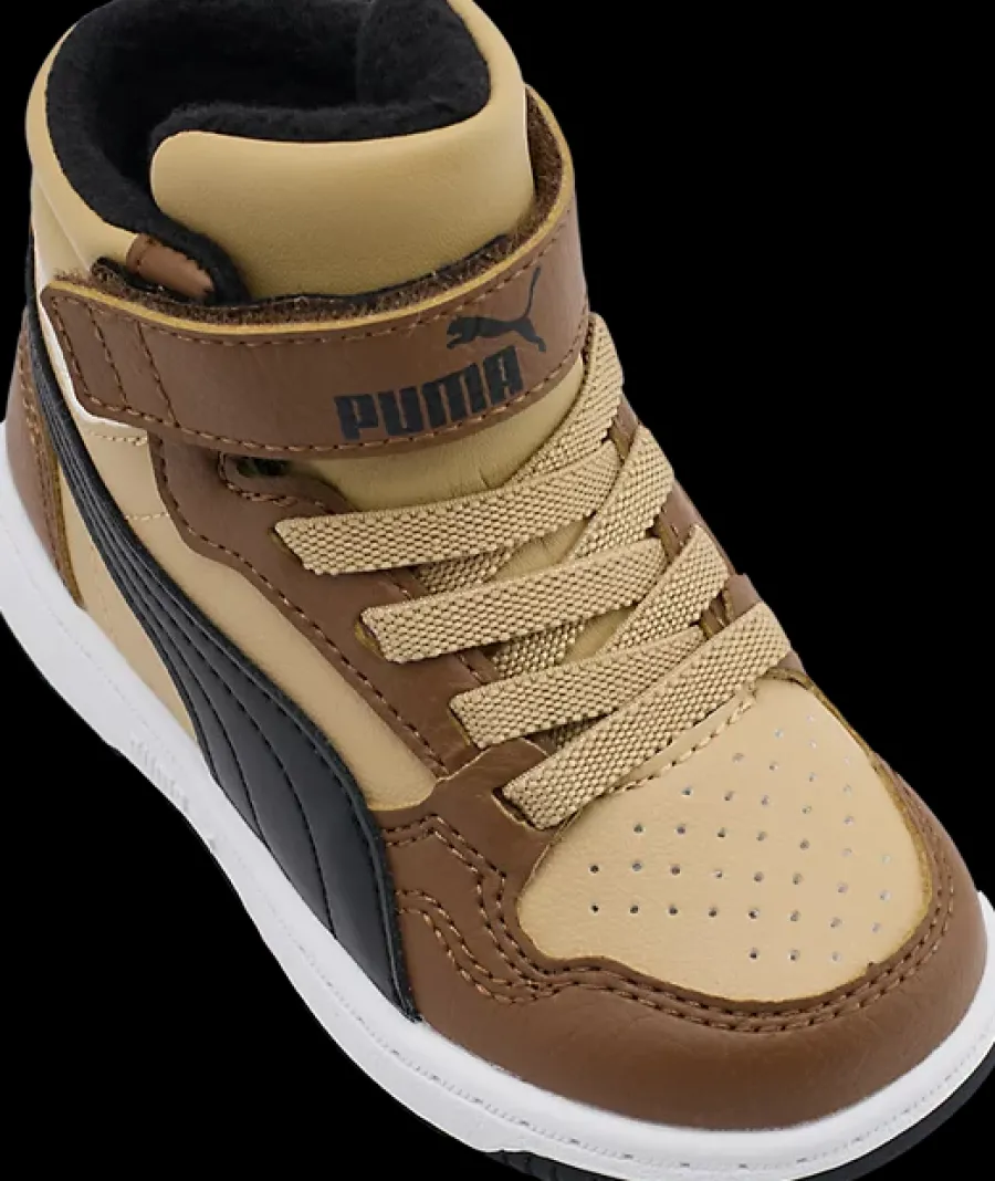 Discount beżowo-brazowe ocieplane sneakersy dziecięce Reb-L Dzieci Sportowe