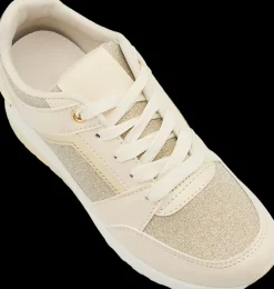 Outlet beżowo-złote sneakersy damskie Damskie Sportowe