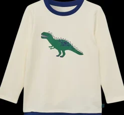 Online beżowy tshirt dziecięcy z dinozaurem Dzieci Odzież