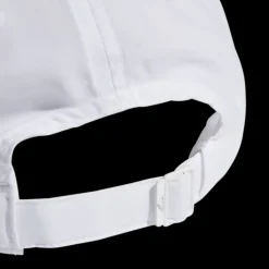 biała czapka z daszkiem z czarnym logo Damskie Czapki|Czapki