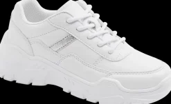 New białe masywne sneakersy dziewczęce Dzieci Sportowe|Do Szkoły