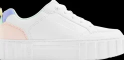 Discount białe sneakersy damskie z kolorowymi elementami Damskie Sportowe