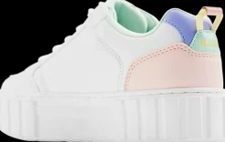 Discount białe sneakersy damskie z kolorowymi elementami Damskie Sportowe