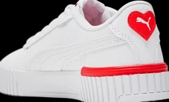 New białe sneakersy damskie Caria 2.0 z czerwonym akcentem Dzieci Sportowe|Markowe