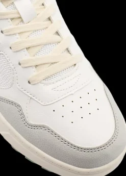 Sale białe sneakersy damskie z zielonymi akcentami Damskie Sportowe