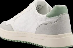Sale białe sneakersy damskie z zielonymi akcentami Damskie Sportowe