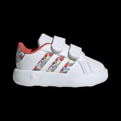 Clearance białe sneakersy dziecięce Grand Court 2.0 z kolorowymi elementami Dzieci Sportowe|Dla Maluszków