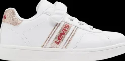 Best białe sneakersy dziewczęce Levi's z błyszczącymi elementami Dzieci Sportowe