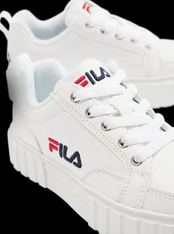 Clearance białe sneakersy dziewczęce na grubej podeszwie Dzieci Sportowe