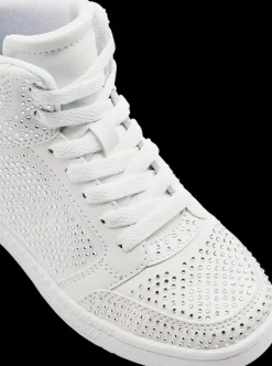 Discount białe sneakersy dziewczece wysadzane kryształkami Dzieci Sportowe