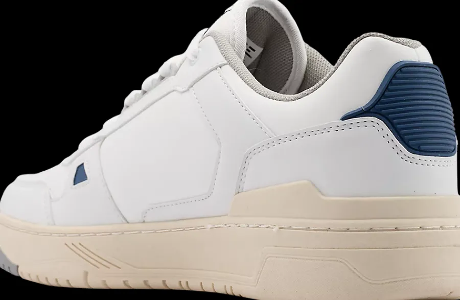 Online białe sneakersy męskie z granatowymi elementami Męskie Sportowe