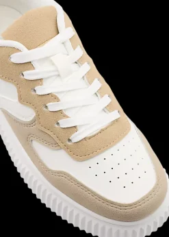 Clearance biało-beżowe sneakersy damskie Damskie Sportowe