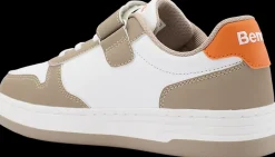 New biało-beżowe sneakersy młodzieżowe Dzieci Sportowe