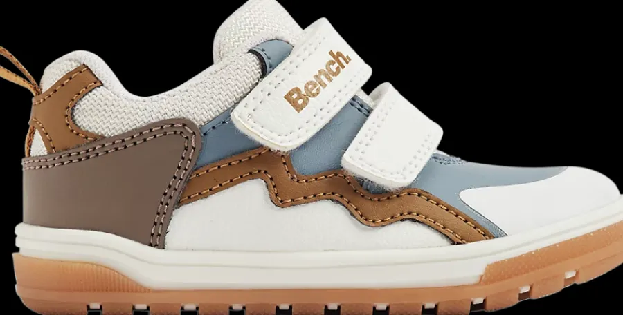 Hot biało-brązowo-niebieskie sneakersy dziecięce Dzieci Sportowe