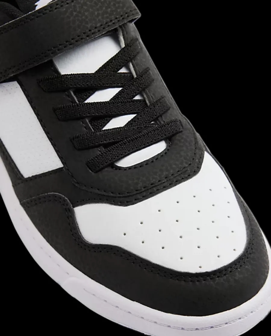 New biało-czarne sneakersy młodzieżowe Dzieci Sportowe