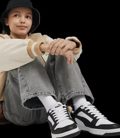 Discount biało-czarne sneakersy młodzieżowe Rebound V6 Dzieci Sportowe