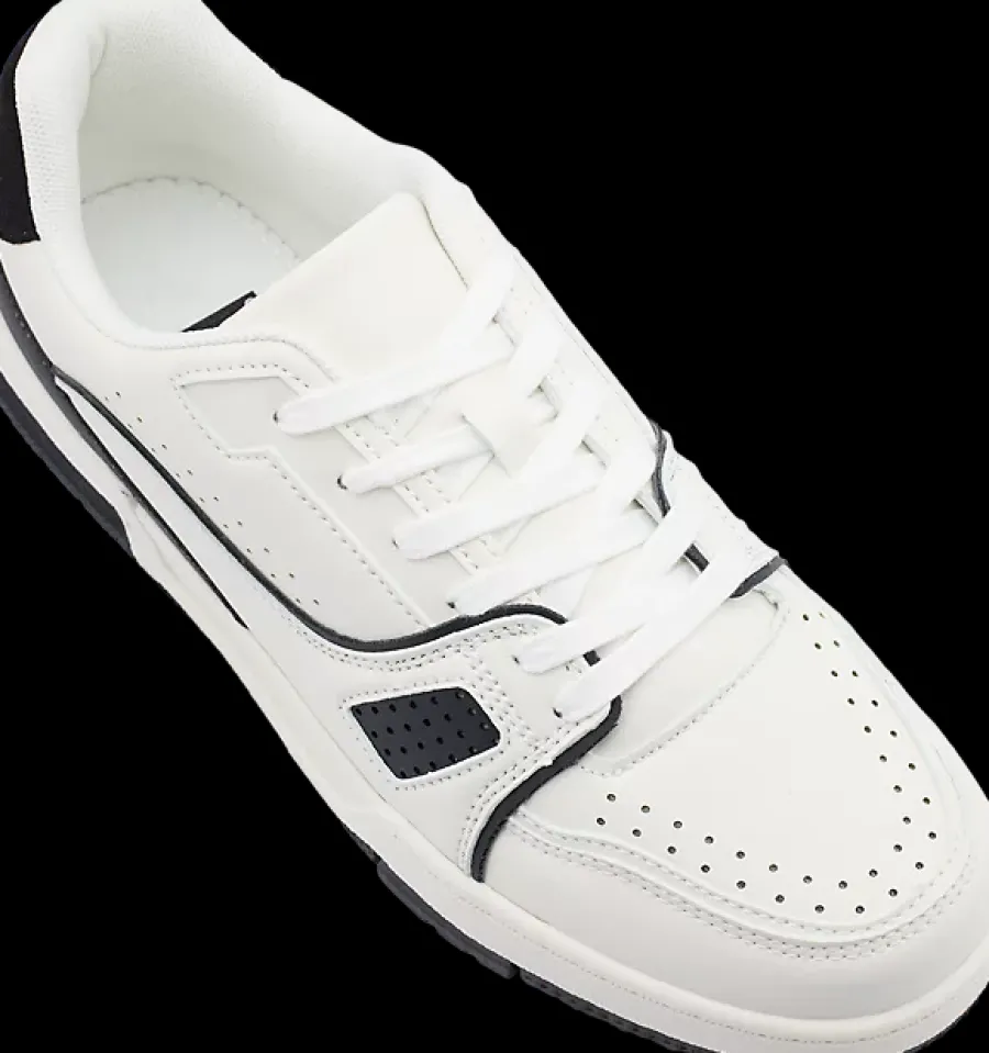 Discount biało-czarne sneakersy męskie Męskie Półbuty