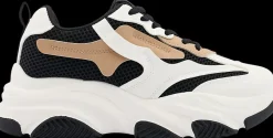 Discount biało-czarno-beżowe sneakersy damskie Damskie Sportowe