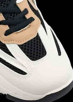 Discount biało-czarno-beżowe sneakersy damskie Damskie Sportowe