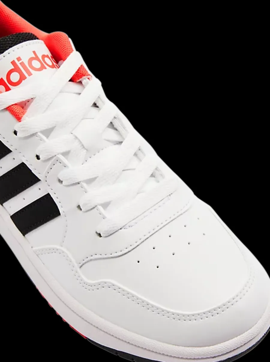 Discount biało-czarno-czerwone sneakersy młodzieżowe HOOPS 3.0 K Dzieci Sportowe