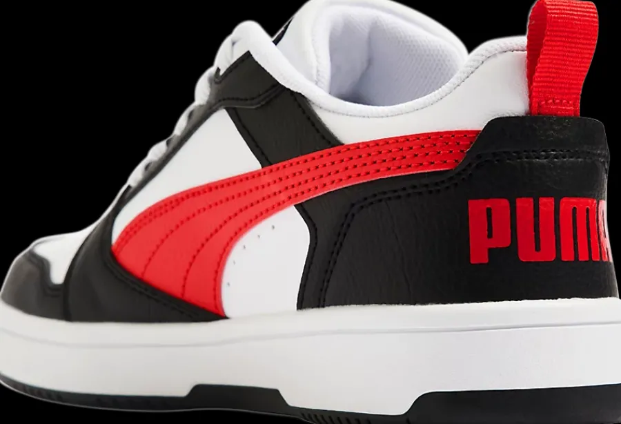 biało-czarno-czerwone sneakersy młodzieżowe Rebound V6 Low Dzieci Sportowe