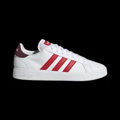 Best biało-czerwone sneakersy męskie Grand Court Base 2.0 Męskie Sportowe|Markowe