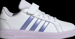 biało-fioletowe sneakersy dziewczęce Grand Court 2.0 Dzieci Sportowe