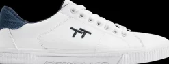 Discount biało-granatowe sneakersy męskie Męskie Sportowe