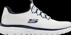 Clearance biało-granatowe sneakersy męskie Męskie Sportowe|Markowe