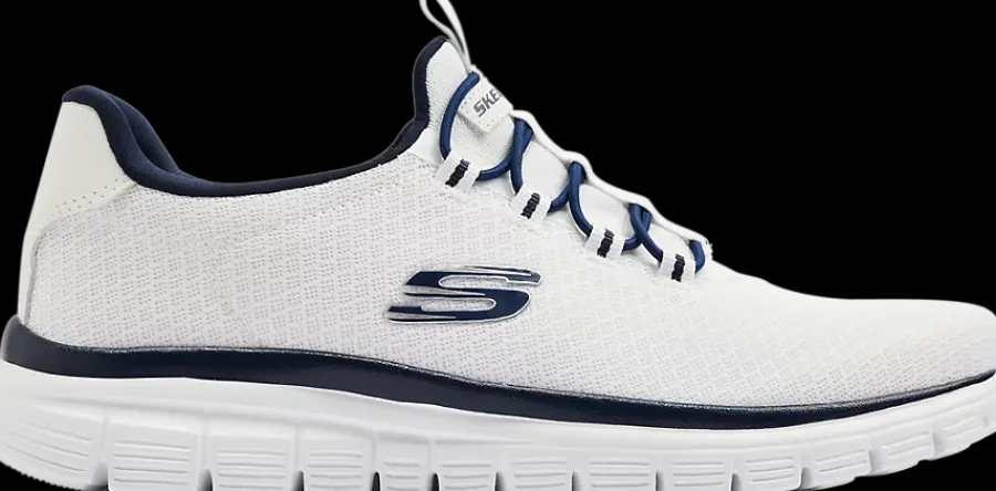 Clearance biało-granatowe sneakersy męskie Męskie Sportowe|Markowe