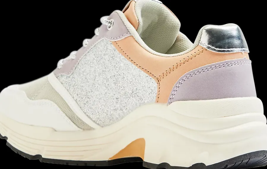 Outlet biało-liliowe sneakersy damskie Damskie Sportowe