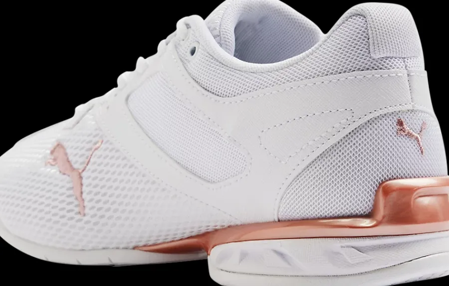 Hot biało-miedziane sneakersy damskie Tazon 6 Shimmer Damskie Sportowe|Markowe
