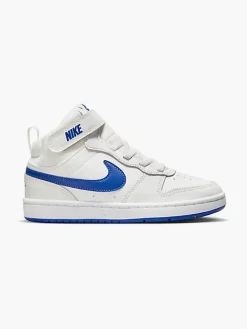 Hot biało-niebieskie sneakersy dziecięce Court Borough Mid 2 Dzieci Sportowe
