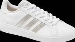 Sale biało-platynowe sneakersy damskie GRAND COURT BASE 2.0 Damskie Sportowe|Markowe