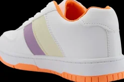 Sale biało-pomarańczowe sneakersy dziewczęce Dzieci Sportowe