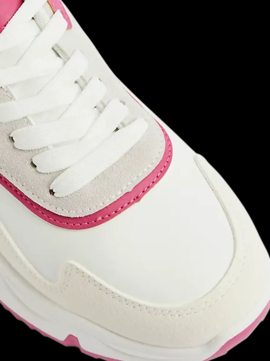 Best biało-różowe sneakersy damskie Damskie Sportowe