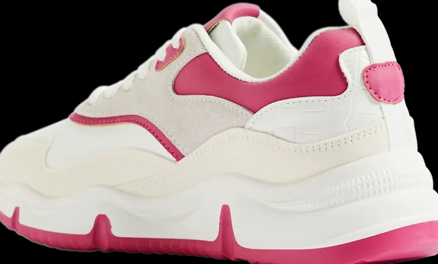 Best biało-różowe sneakersy damskie Damskie Sportowe