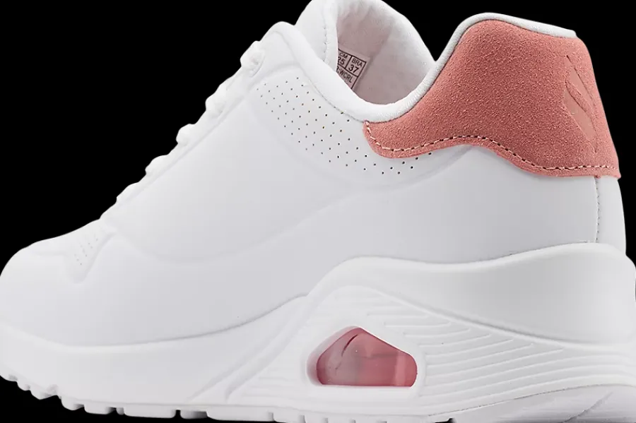 Clearance biało-różowe sneakersy damskie Uno Damskie Sportowe|Markowe