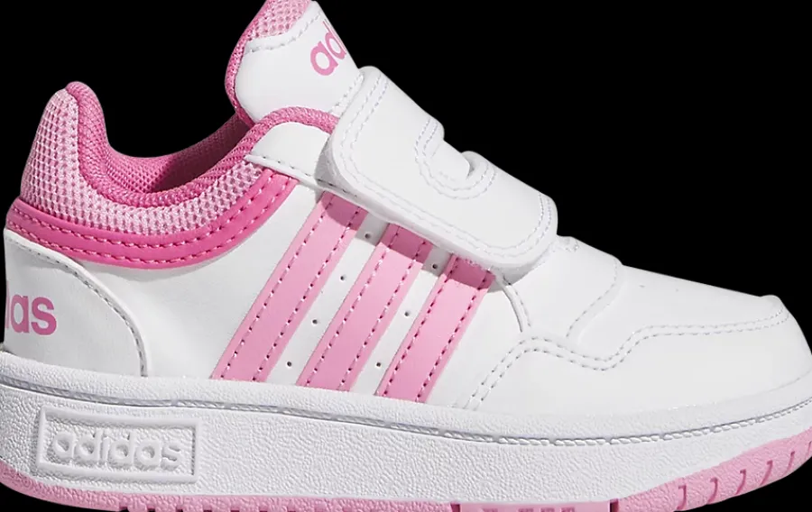 Online biało-różowe sneakersy dziewczęce Hoops 3.0 Dzieci Sportowe