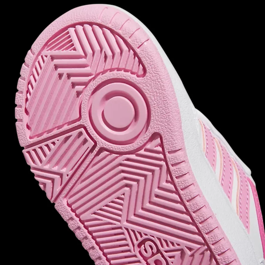 Online biało-różowe sneakersy dziewczęce Hoops 3.0 Dzieci Sportowe