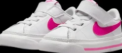 Online biało-różowe sneakersy dziewczęce Court Legacy Dzieci Sportowe|Markowe