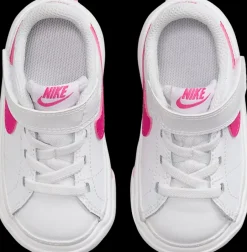 Online biało-różowe sneakersy dziewczęce Court Legacy Dzieci Sportowe|Markowe