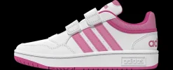 Sale biało-różowe sneakersy dziewczęce Hoops 3.0 Dzieci Sportowe|Markowe