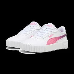 Discount biało-różowe sneakersy dziewczęce Carina 2.0 Star Glow Dzieci Sportowe